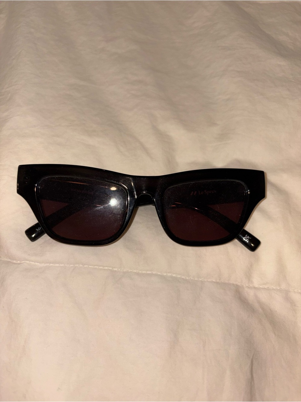 Le Specs Hankering Black Rectangle Sunglasses